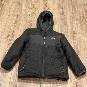 The North Face Kids Black/Gray Reversible Puffer Jacket